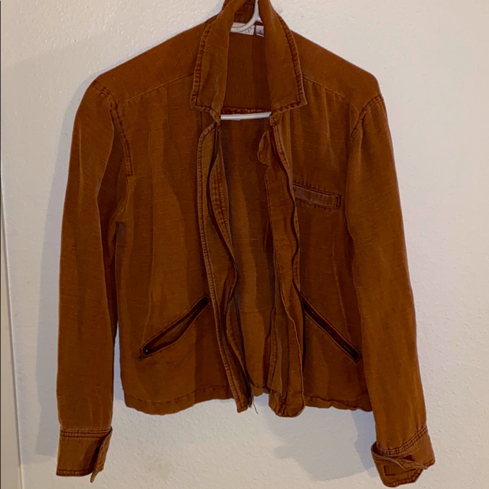Nordstrom brown zip up jacket